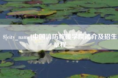 兴化中国消防救援学院简介及招生章程