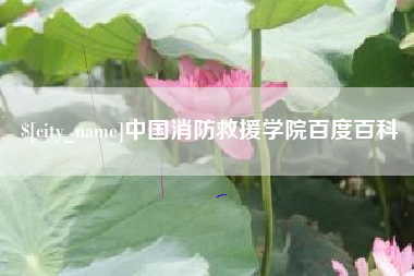 兴化中国消防救援学院百度百科