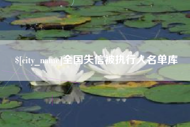 兴化全国失信被执行人名单库