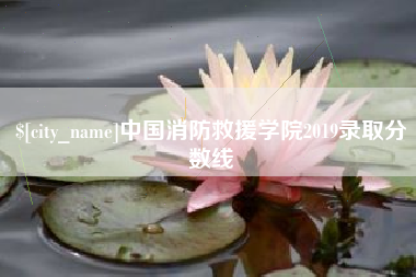 兴化中国消防救援学院2019录取分数线