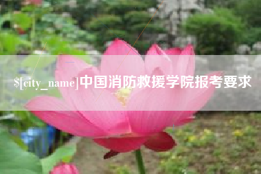 兴化中国消防救援学院报考要求