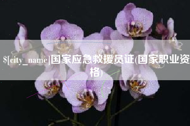 兴化国家应急救援员证(国家职业资格)