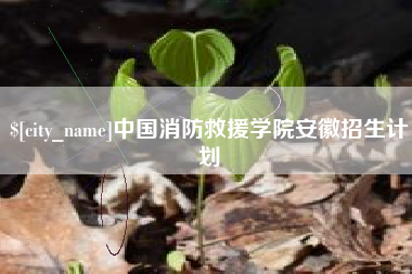 兴化中国消防救援学院安徽招生计划