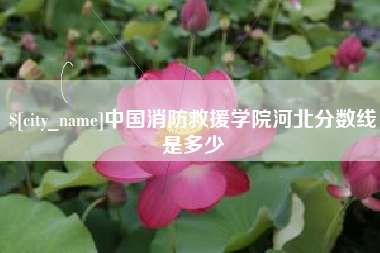 兴化中国消防救援学院河北分数线是多少