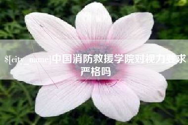 兴化中国消防救援学院对视力要求严格吗