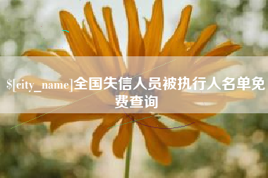 兴化全国失信人员被执行人名单免费查询