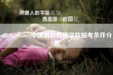 兴化中国消防救援学院报考条件分数