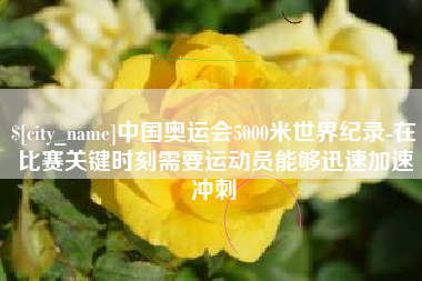 兴化中国奥运会5000米世界纪录-在比赛关键时刻需要运动员能够迅速加速冲刺