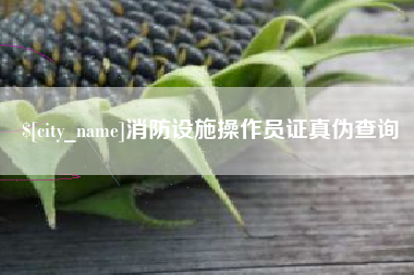 兴化消防设施操作员证真伪查询