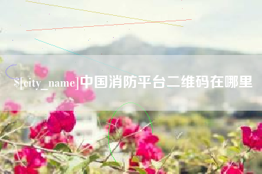 兴化中国消防平台二维码在哪里