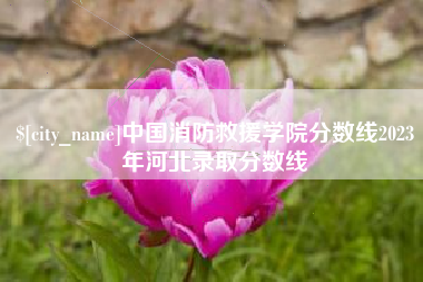 兴化中国消防救援学院分数线2023年河北录取分数线