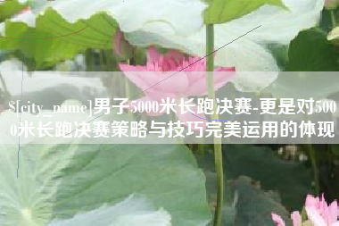 兴化男子5000米长跑决赛-更是对5000米长跑决赛策略与技巧完美运用的体现