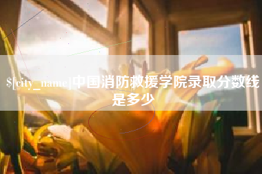 兴化中国消防救援学院录取分数线是多少