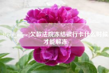 兴化欠款法院冻结银行卡什么时候才能解冻