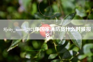 兴化2021年国家消防员什么时候报名