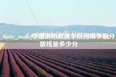 兴化中国消防救援学院河南录取分数线是多少分