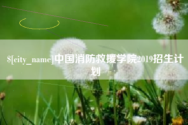 兴化中国消防救援学院2019招生计划