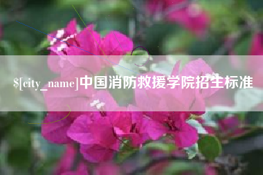 兴化中国消防救援学院招生标准