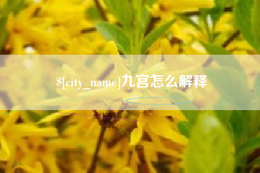 兴化九宫怎么解释