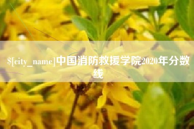 兴化中国消防救援学院2020年分数线